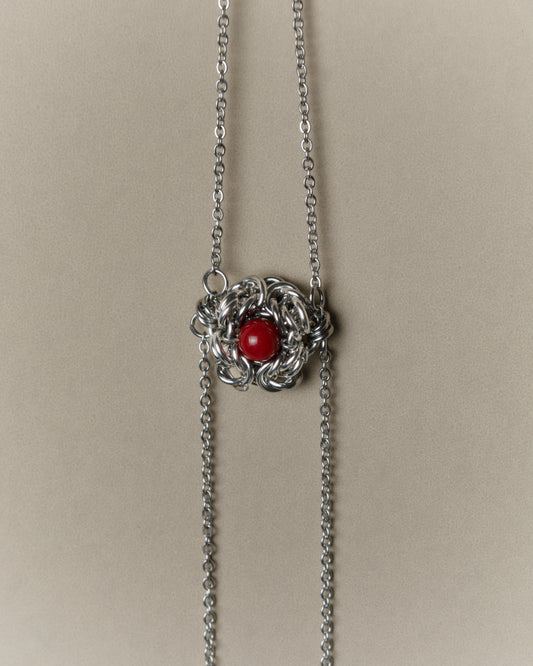 BOLO NECKLACE 2.0 RED CORAL