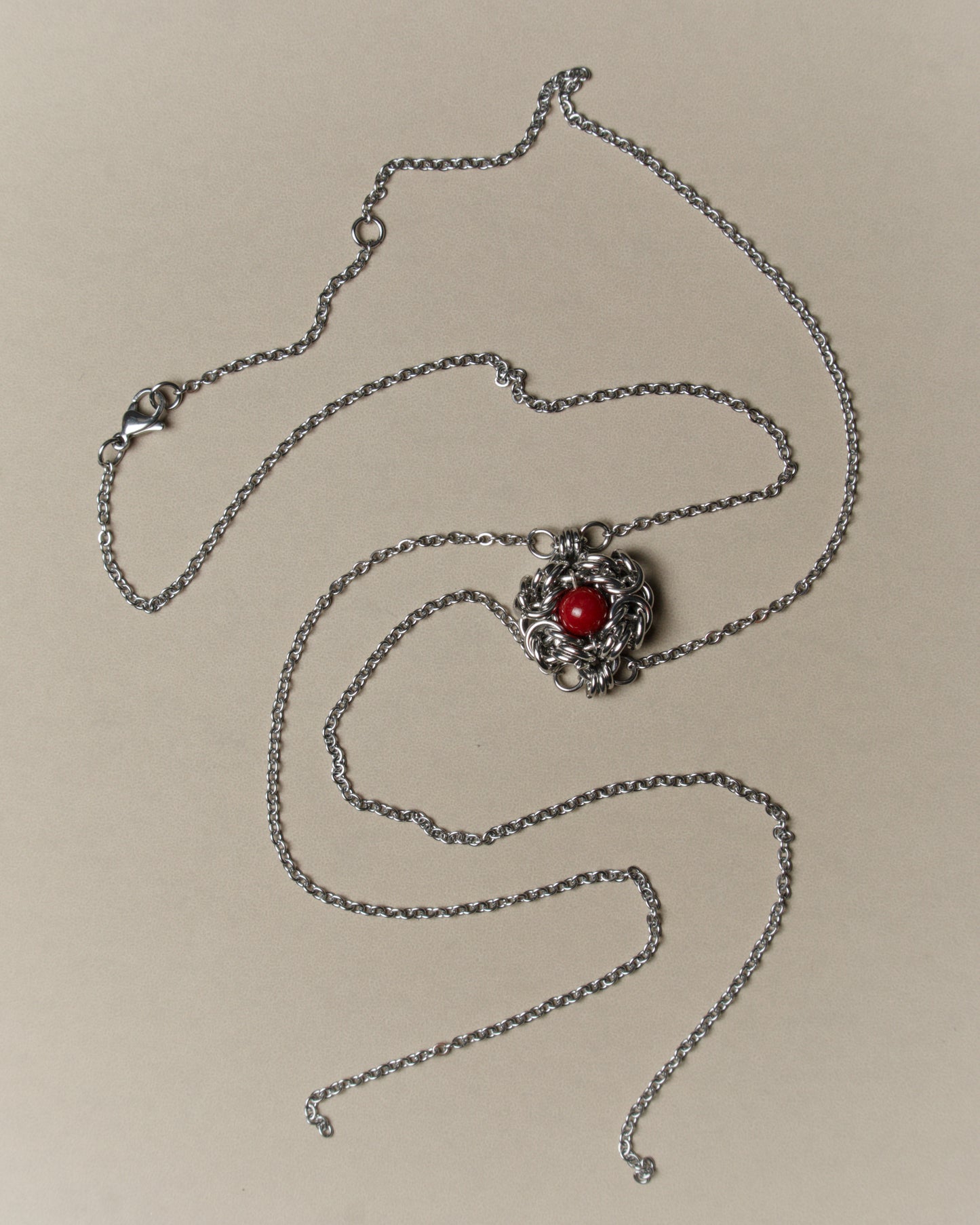 BOLO NECKLACE 2.0 RED CORAL