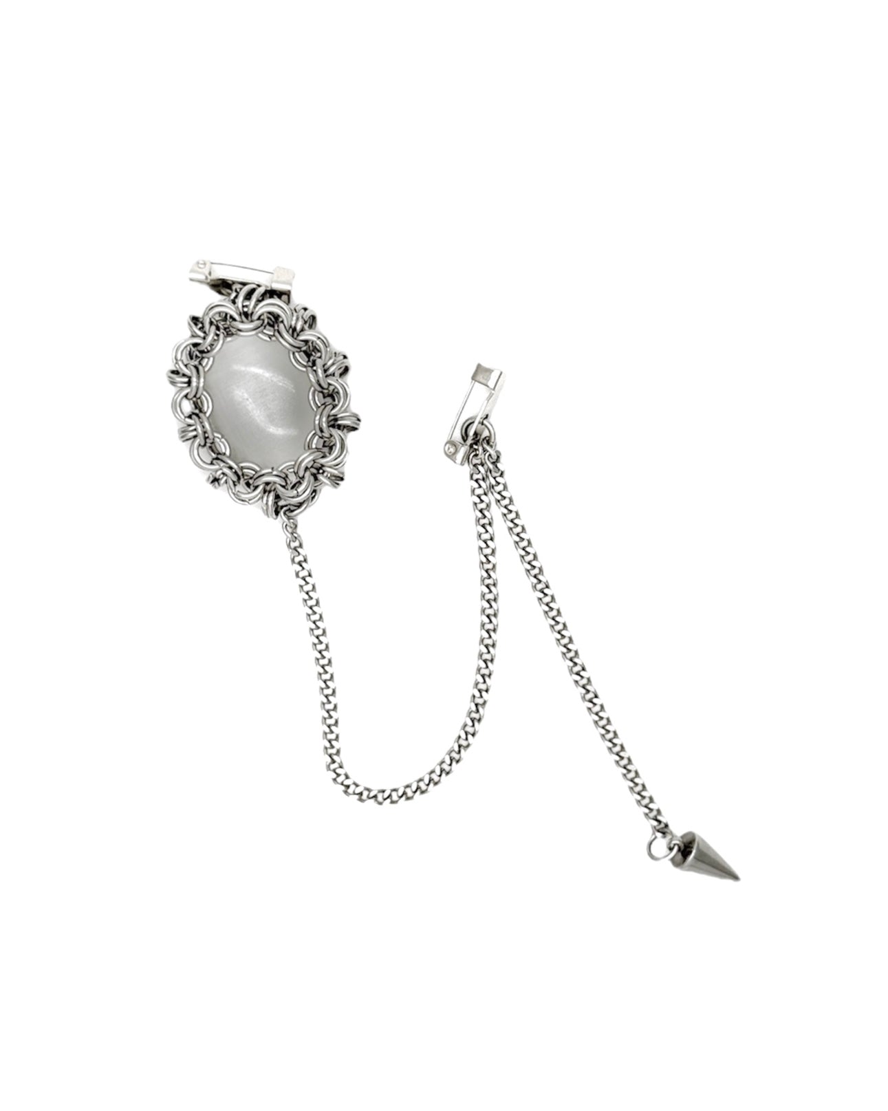 DE BROOCH WHITE CATEYE