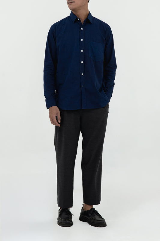 INDIGO TONAL EMBRO IAM 2 LS SHIRT