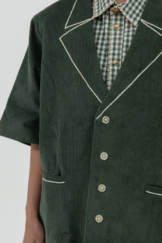HYDRA GREEN SHORT SLEEVE BLAZER