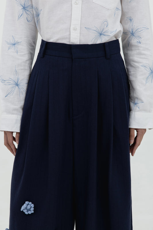 MIDNIGHT CROCHET TROUSERS