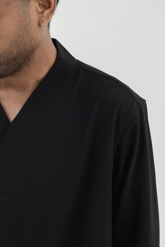 COLLARLESS MANDARIN 2 BUTTONS