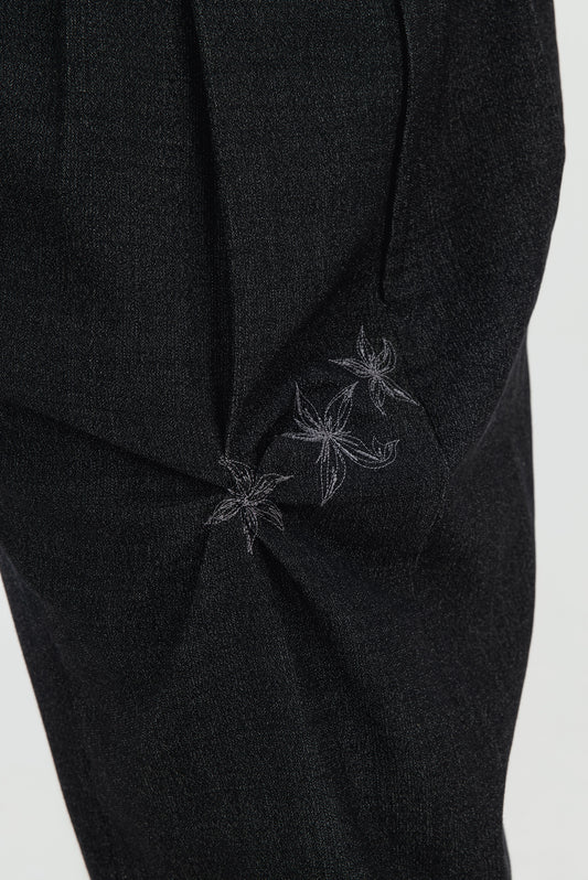 TWISTED EMBROIDERED LONG SKIRT