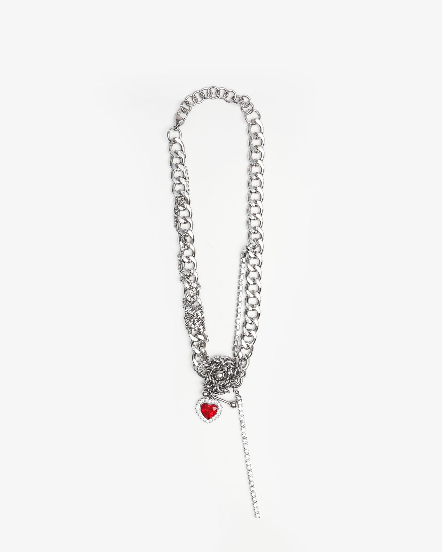 Cressida Necklace Silver/Red