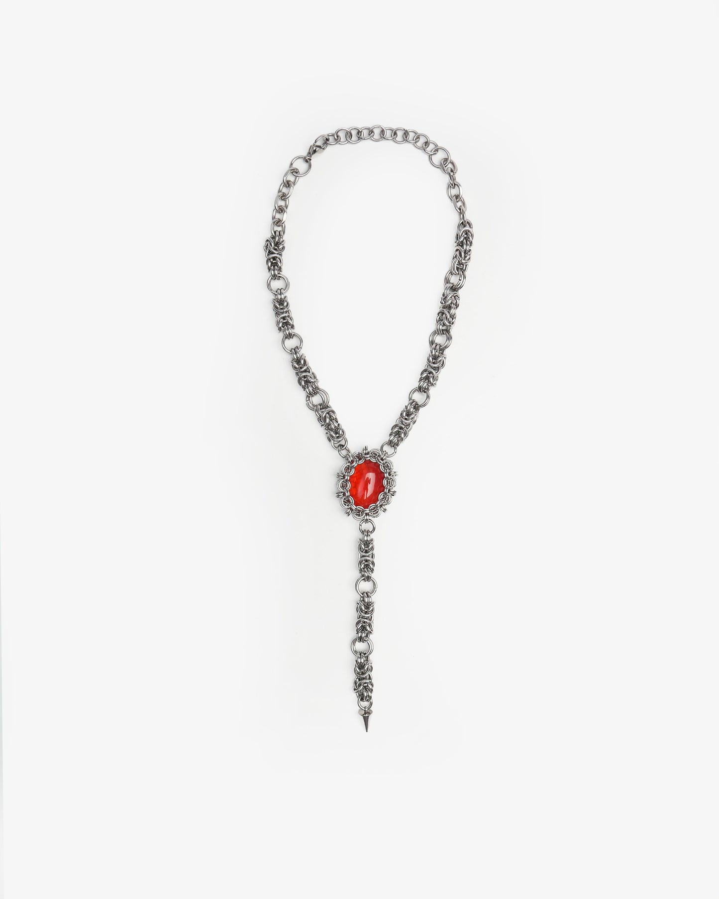CRUX NECKLACE RED SNAKESKIN