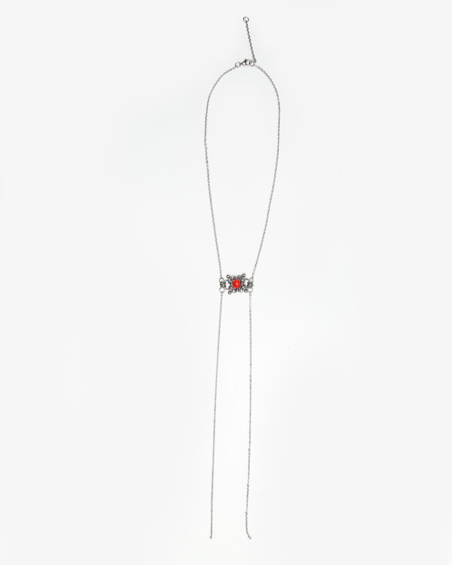 BOLO NECKLACE RED BEAD