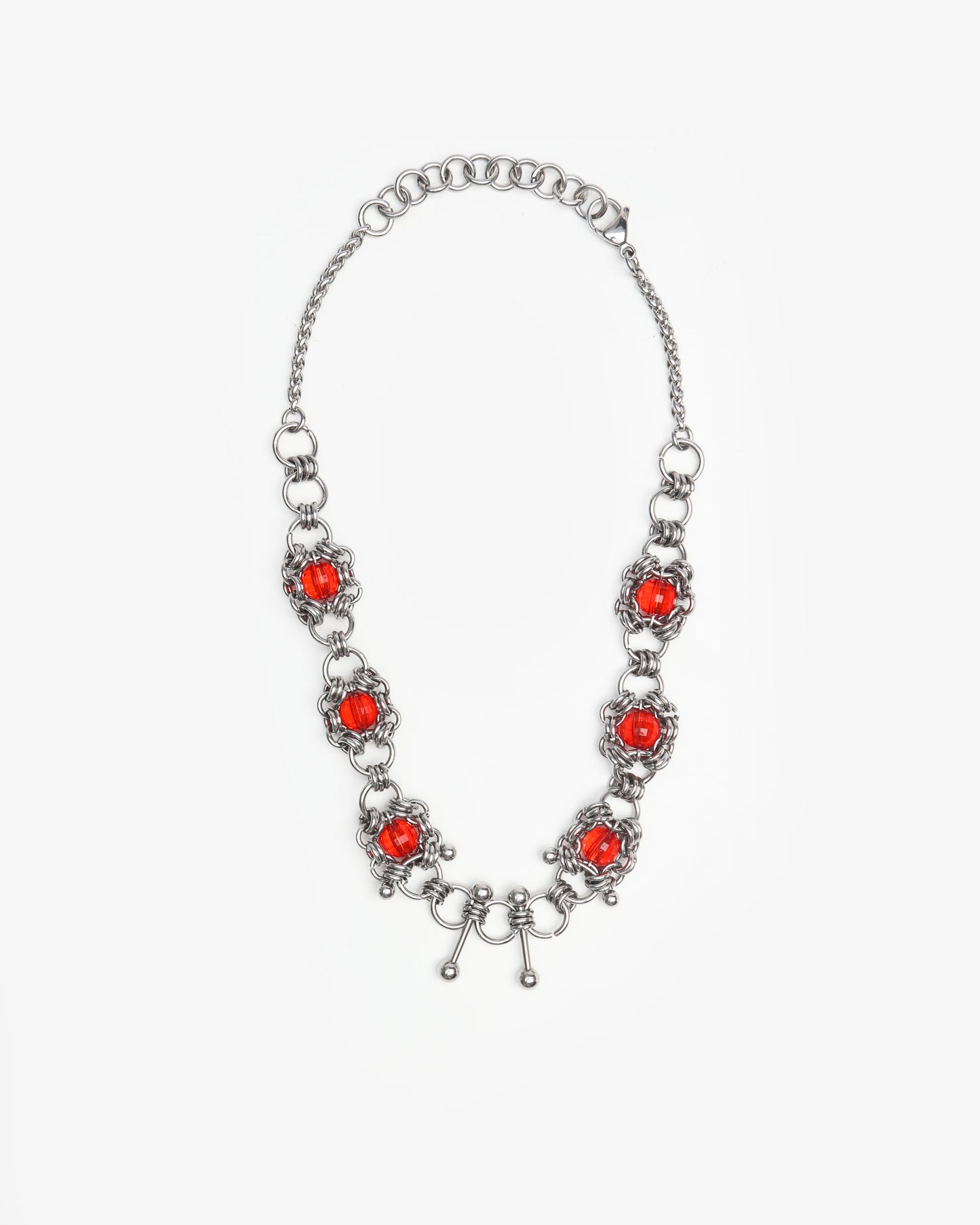 GAMU NECKLACE RED BEADS