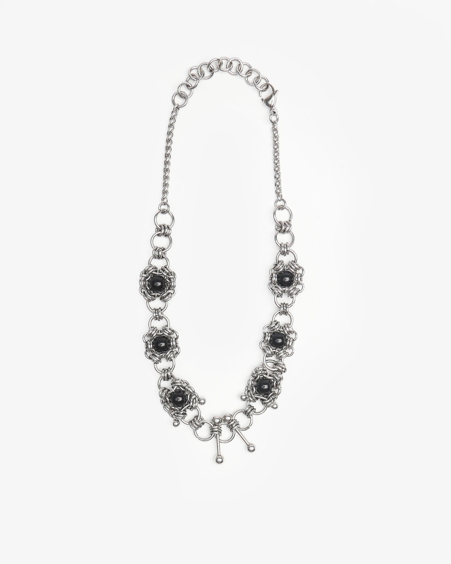 GAMU NECKLACE BLACK ONYX BEADS