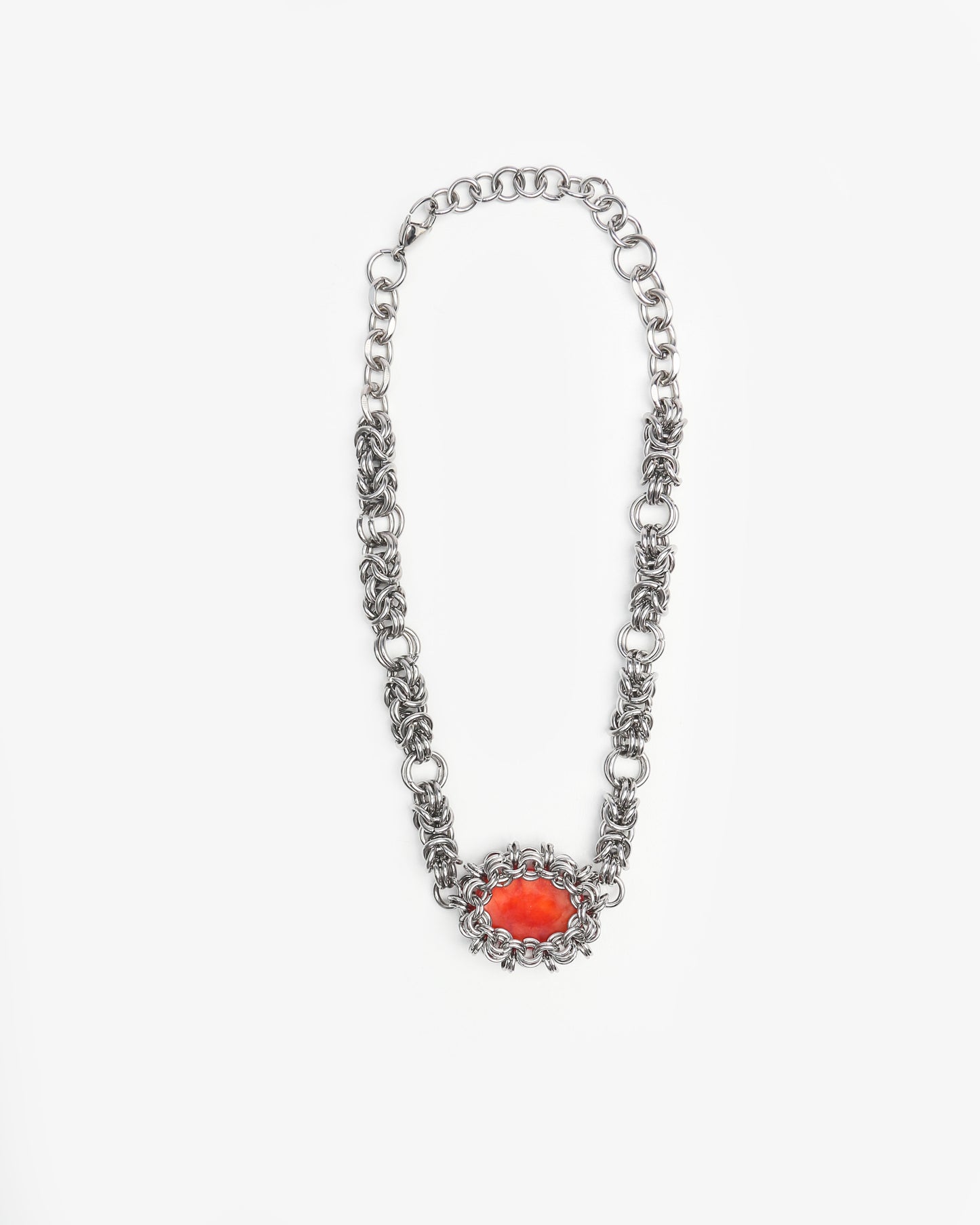 CORE NECKLACE RED SNAKESKIN