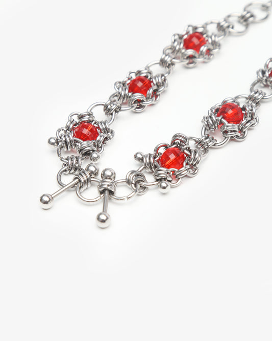 GAMU NECKLACE RED BEADS