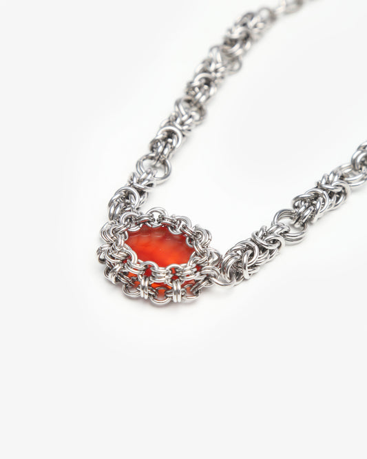 CORE NECKLACE RED SNAKESKIN