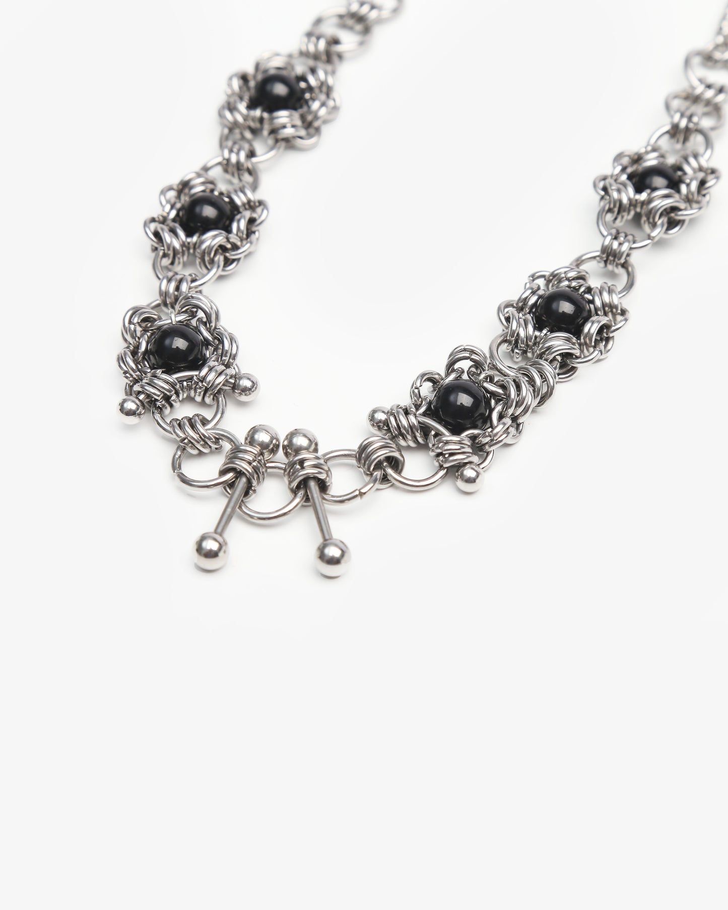 GAMU NECKLACE BLACK ONYX BEADS