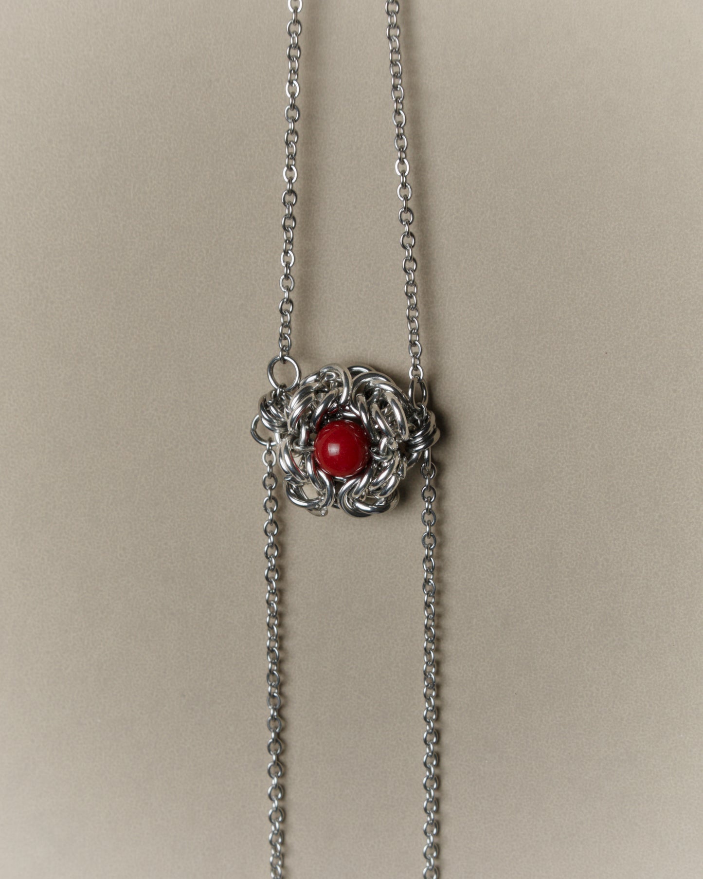 BOLO NECKLACE 2.0 RED CORAL