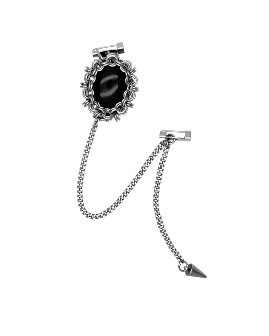 DE BROOCH BLACK ONYX