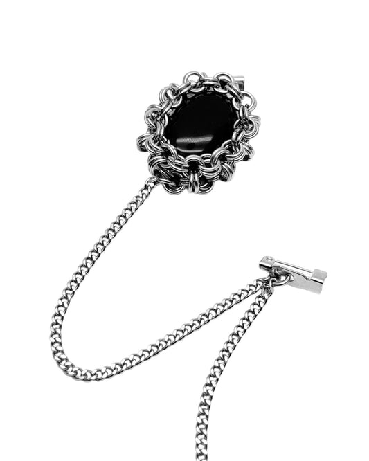 DE BROOCH BLACK ONYX
