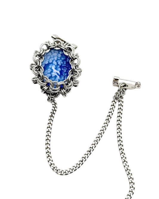 DE BROOCH BLUE DRAGON VEIN