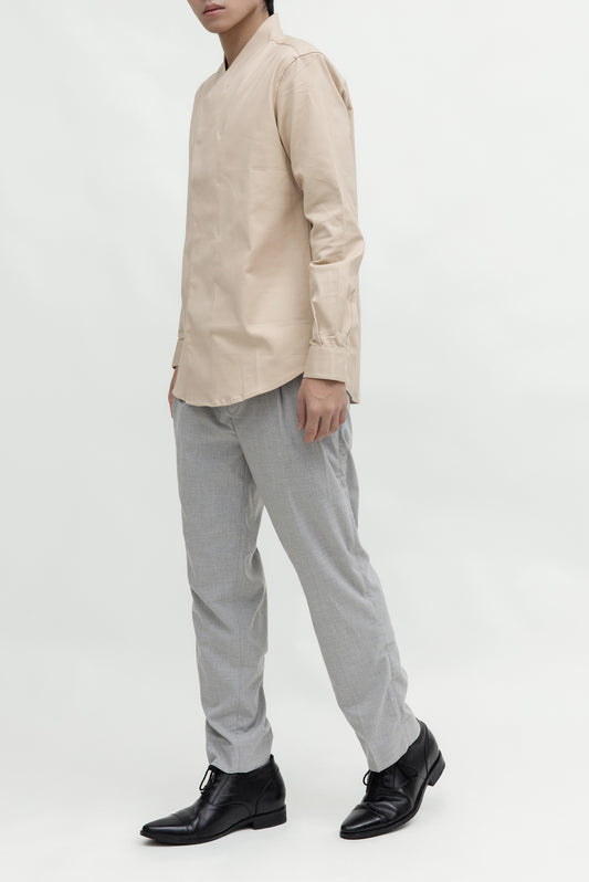 DOUBLE WAISTBAND LONG PANTS