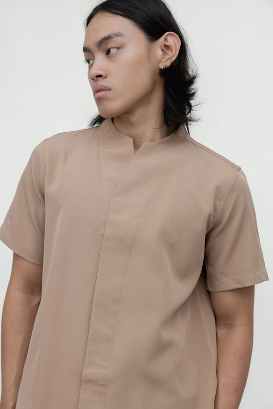 COLLARLESS PART 1 SHORT SLEEVES SHIRT