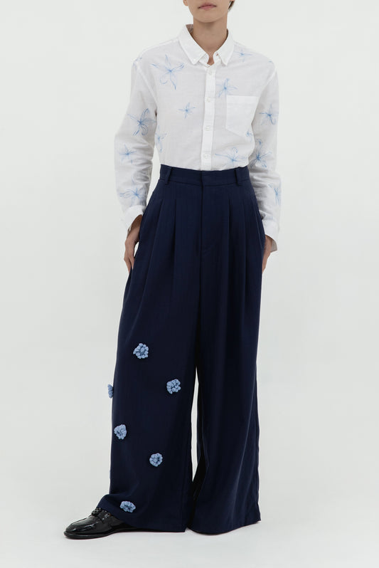 MIDNIGHT CROCHET TROUSERS