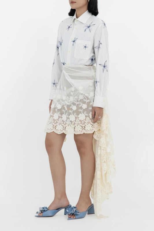 ROSEY DRAPE MINI SKIRT