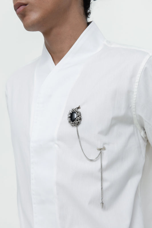 DE BROOCH BLACK ONYX