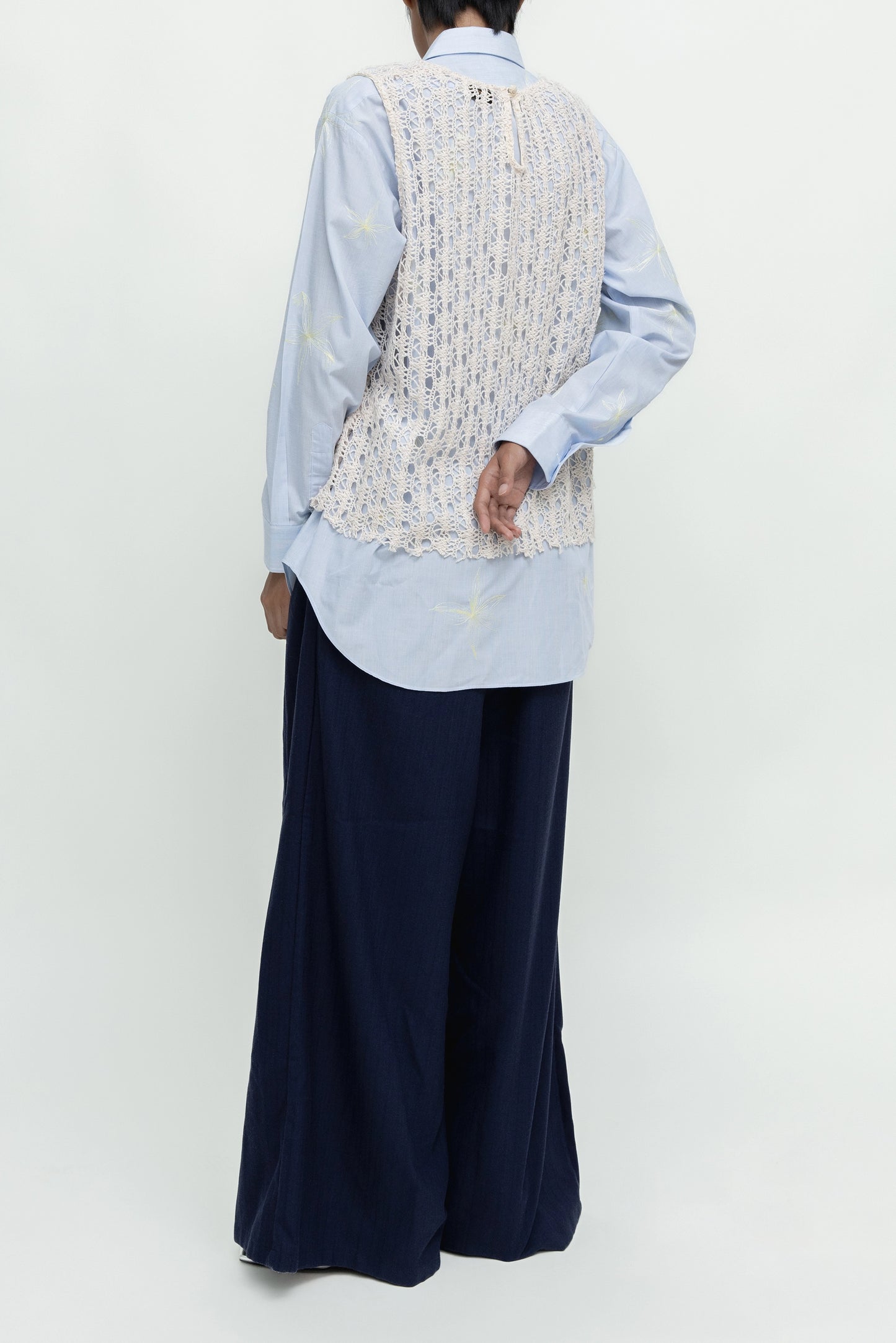 KNIT TANK TOP WITH SMALL CROCHET DETAILS