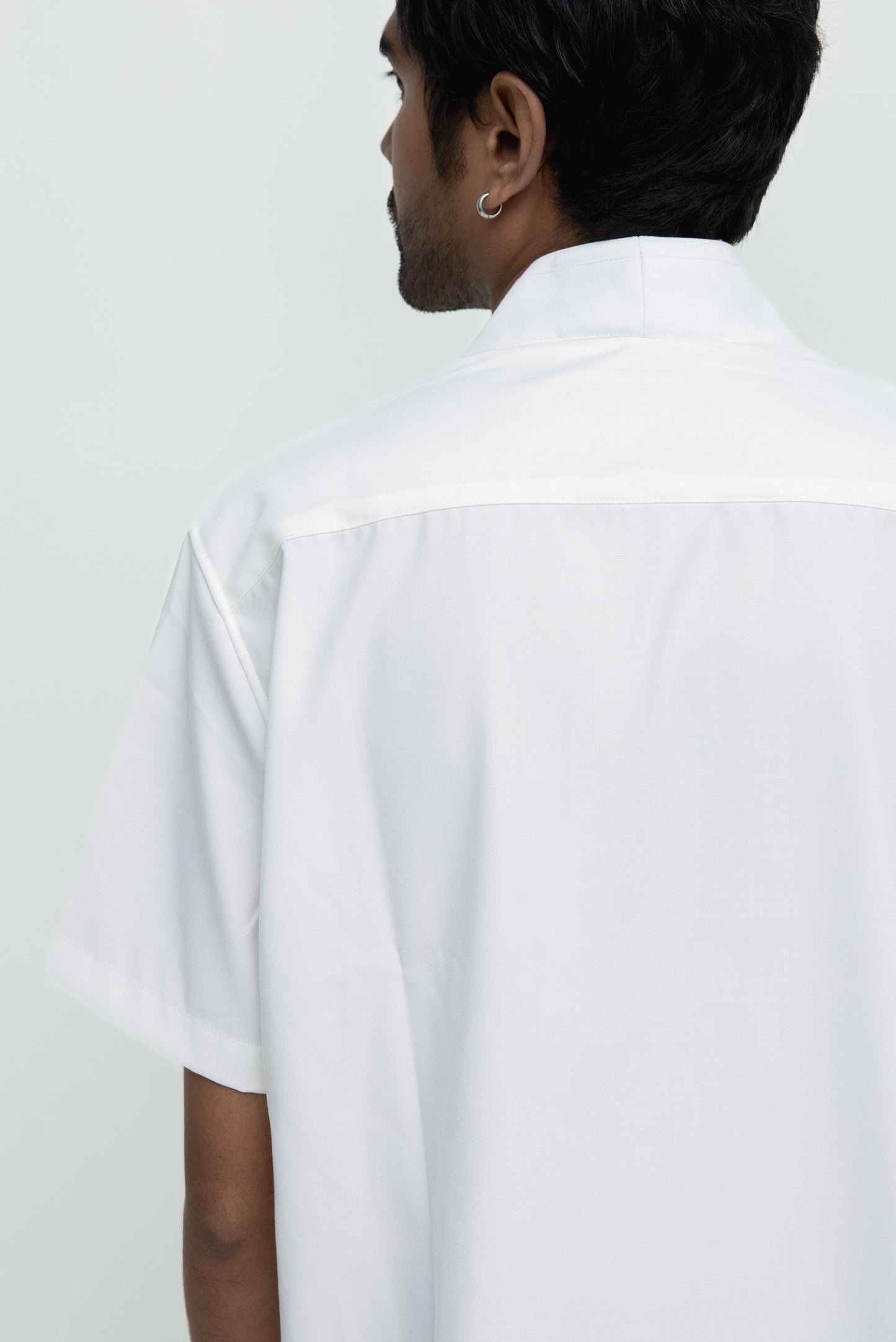 COLLARLESS PART 5 WITH DOUBLE PLACKET SHORT SLEEVES SHIRT