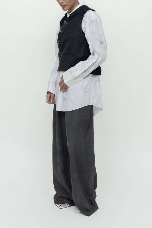 SLANTED VEST DARK GREY 96