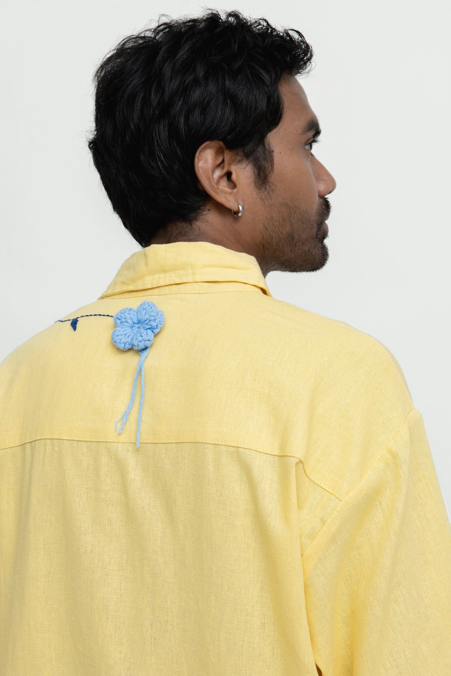 FLOWER VINE CROCHET SHIRT