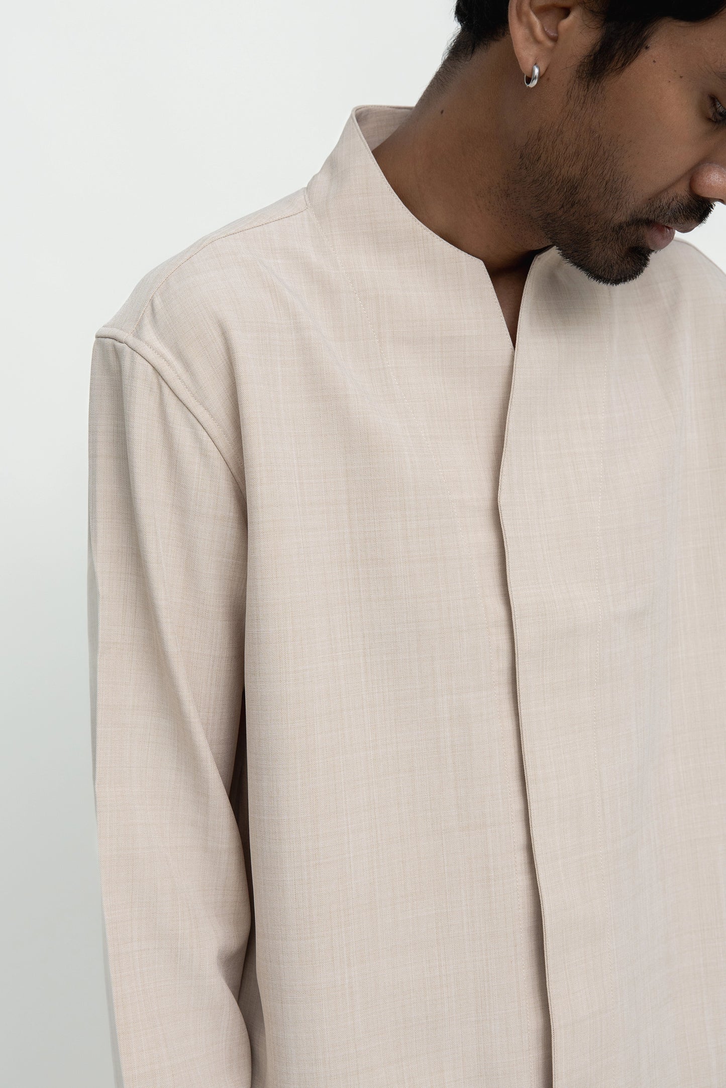 COLLARLESS PART 1 LONGSLEEVES SHIRT