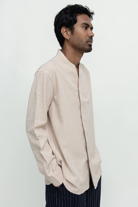 COLLARLESS PART 1 LONGSLEEVES SHIRT