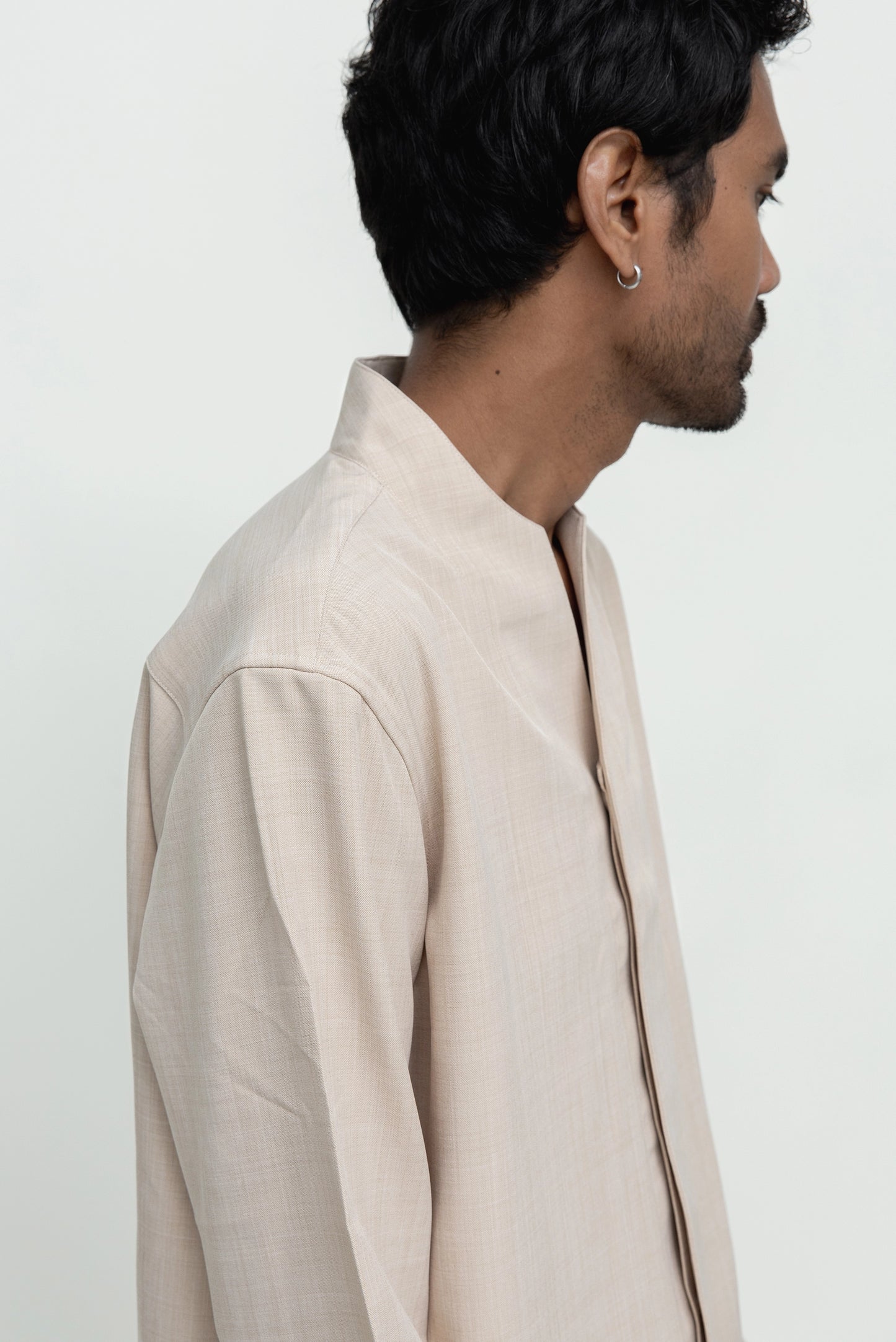 COLLARLESS PART 1 LONGSLEEVES SHIRT