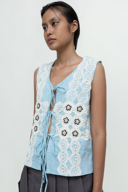 OCEAN BLUE RIBBON VEST OFK
