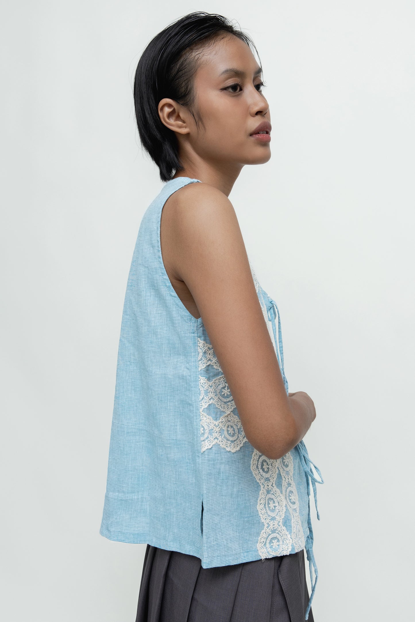 OCEAN BLUE RIBBON VEST OFK