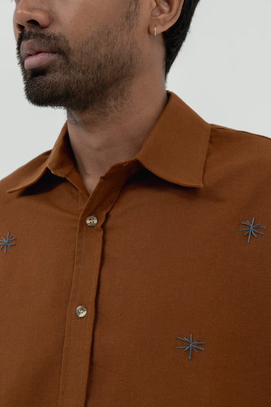 BROWN LONG SLEEVE SHIRT