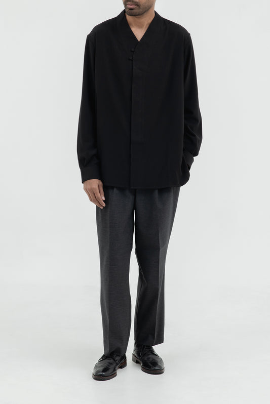 COLLARLESS MANDARIN 2 BUTTONS