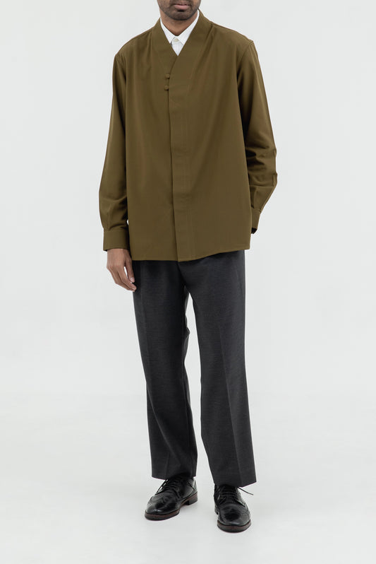 COLLARLESS MANDARIN 2 BUTTONS